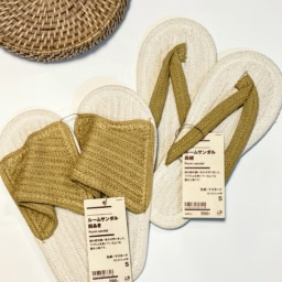 ルームサンダル・鼻緒、ルームサンダル・前あき／無印良品