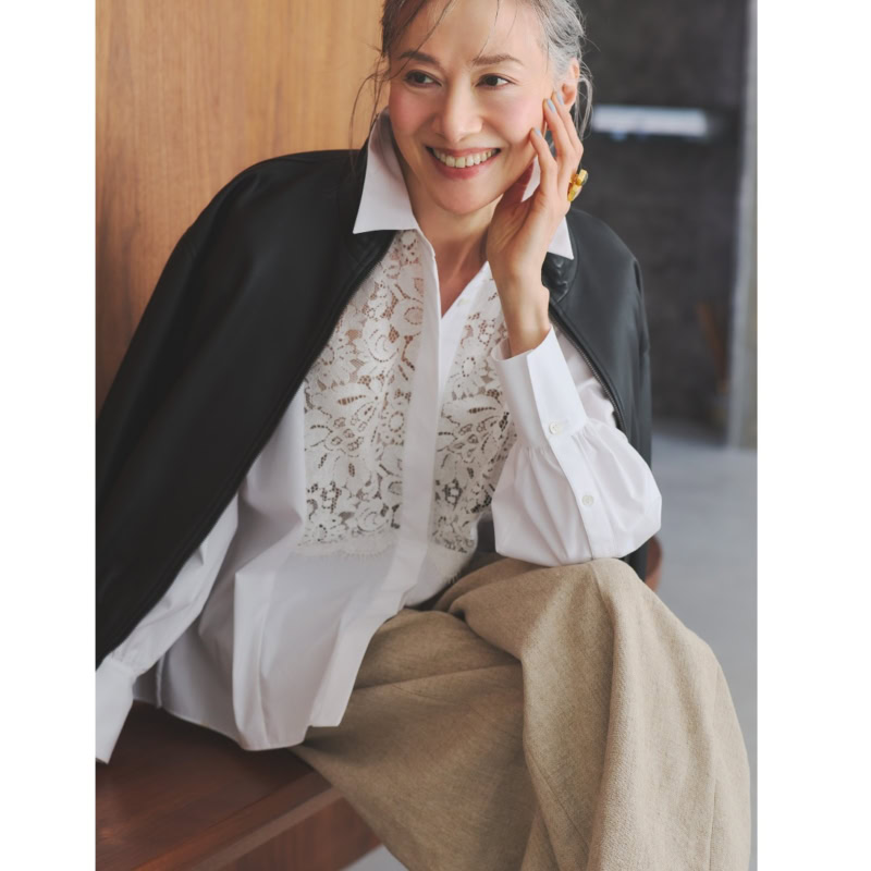 【60代ファッション】人気スタイリスト地曳いく子さんがセレクト!1点投入するだけでおしゃれ度がアップする「セットアップ」と「レースデザイン」【春ファッション】