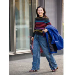 【第10位】【50代ファッションスナップ】トレンドシルエットのデニムを、ザラで発見してチャレンジ！遊び心のある小物使いも素敵！【ZARA】