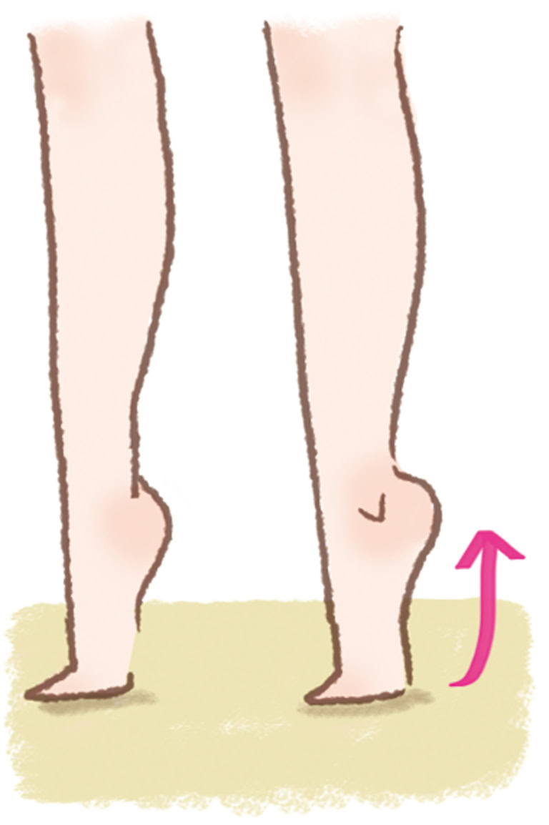 かかと上げテスト