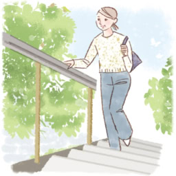 1フロアだけ階段を使って上ってみる