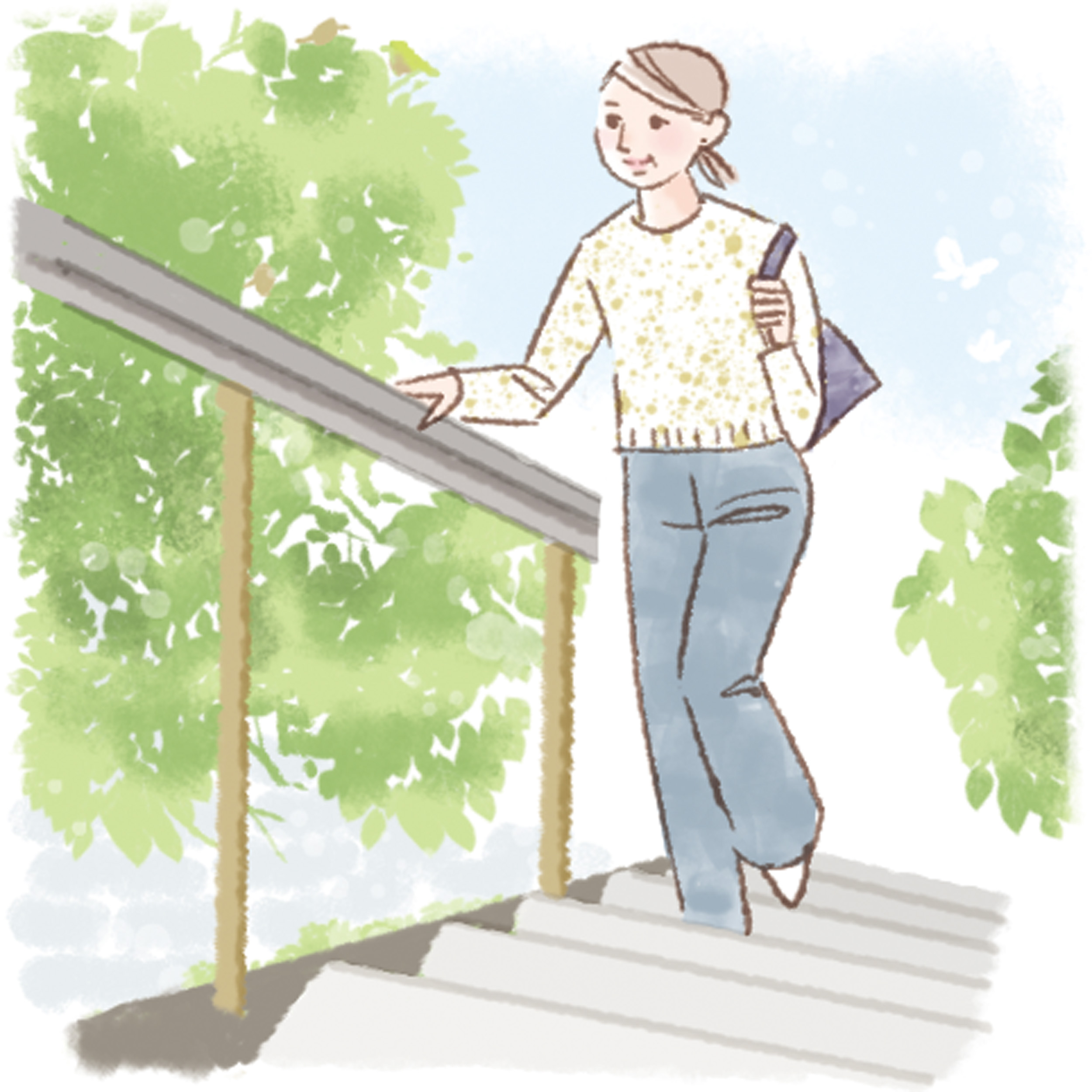 1フロアだけ階段を使って上ってみる