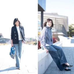 【第3位】【50代デニムコーデ】デニムを大人っぽくきれいめに着こなす春コーデ２選！きちんと感と色使いのバランスは必見！【6日間コーデDay1・Day2】