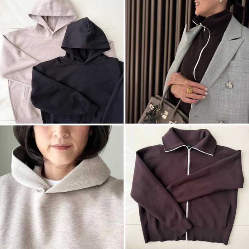 【60代ブログ】ユニクロ愛用者が溺愛!「ユニクロ:シー」のジップカーデとフーディスエットのおすすめ&着こなしご紹介|素敵ブロガー豊田真由美さん
