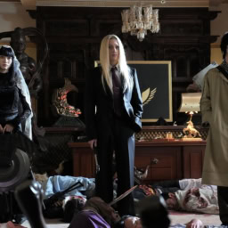 映画『SAKAMOTO DAYS』より日本殺し屋連盟（通称：殺連）の特殊部隊「ORDER」のメンバー／南雲（北村匠海）、神々廻（八木勇征）、大佛（生見愛瑠）