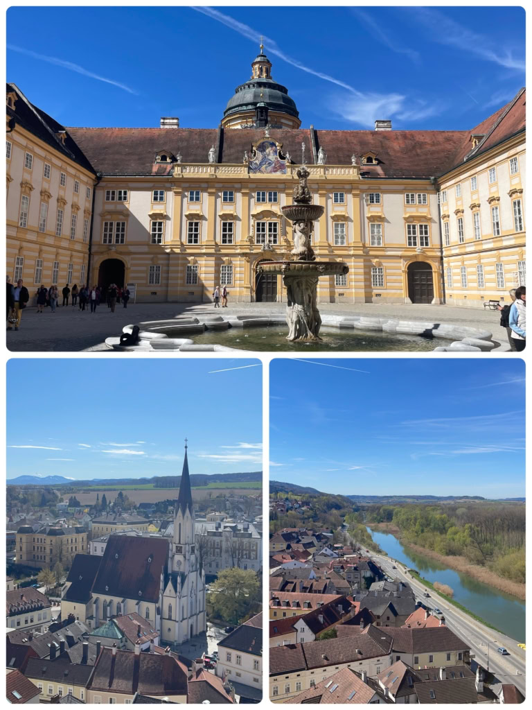 ドナウ川沿いのメルク修道院やドュンスタインの街並