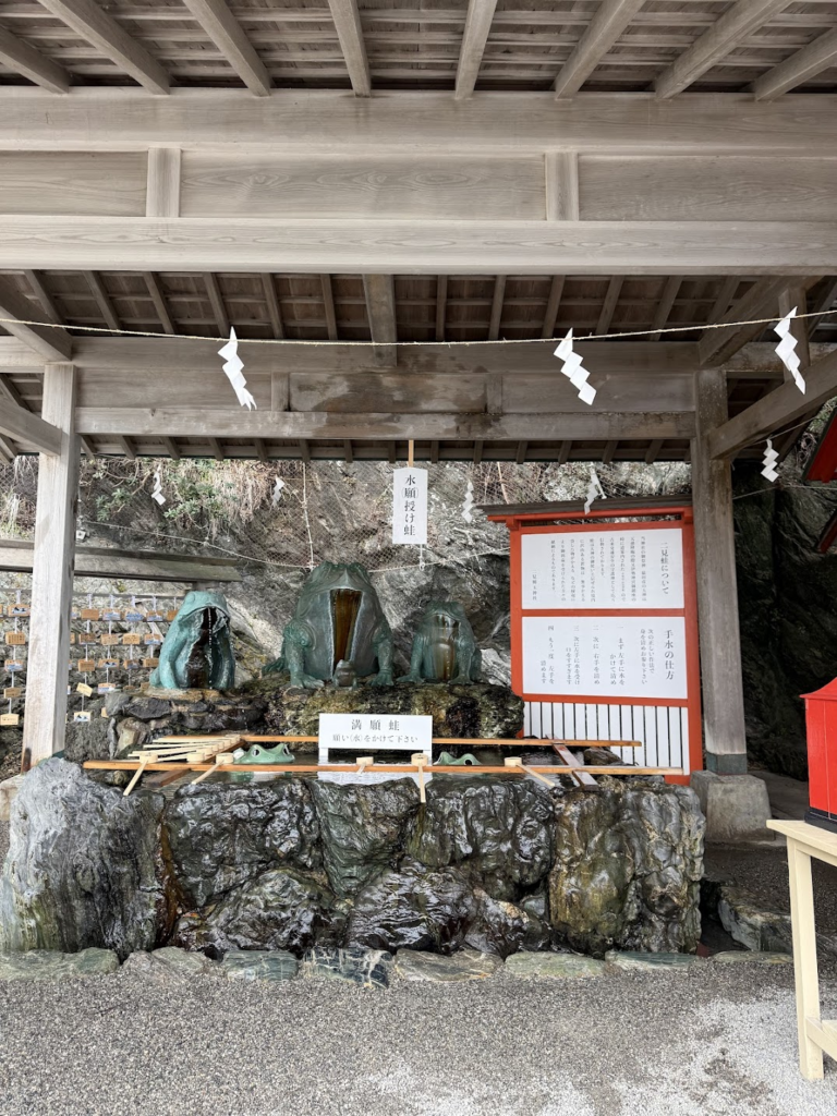 願いが叶うといわれている「満願蛙」。