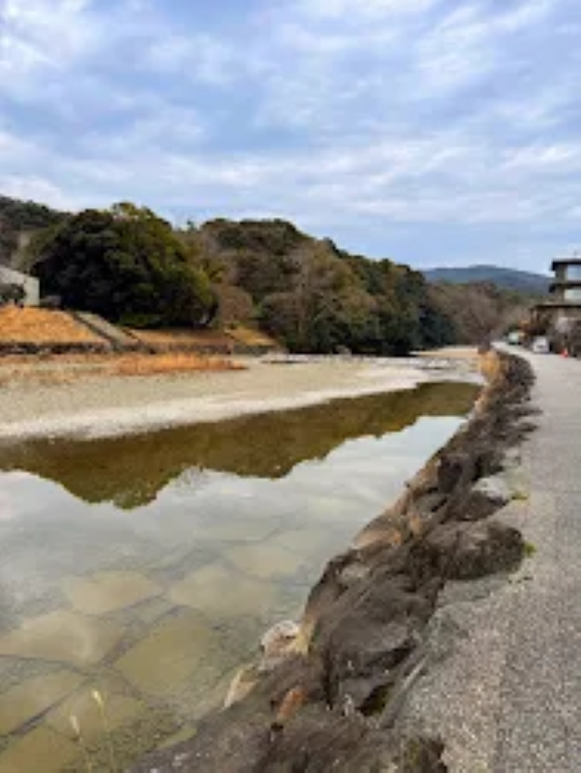 五十鈴川。川には白鷺や、鵜が小魚を一生懸命捕まえてました。