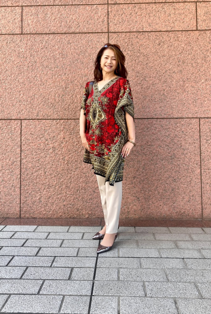 【60代お手本スナップ】エキゾチックな「カフタンチュニック」で楽ちん＆スタイルUPを両立した洗練スタイルに！