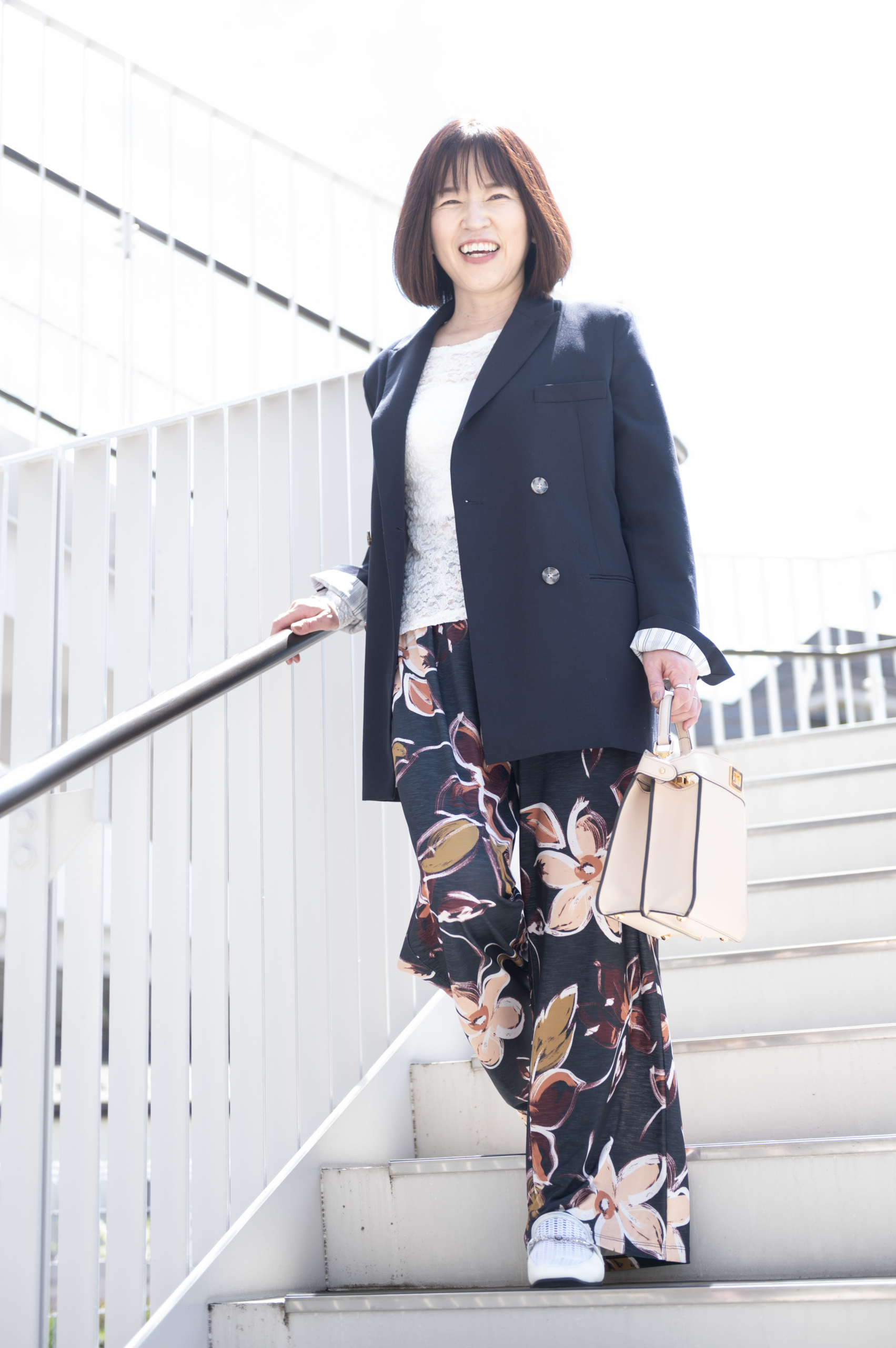 ジャケット･･･フリマ購入品 レースカットソー･･･スピック アンド スパン パンツ･･･ドゥ クラッセ シューズ･･･Monet