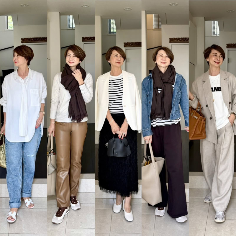 【50代ファッション】高原へ、友人とランチへ、実家へ、イベントへ！　春本番のお出かけにぴったりのおしゃれコーデ５【素敵ブロガー近藤和子さん】