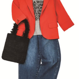 ハリスのジャケットの着まわしコーデ