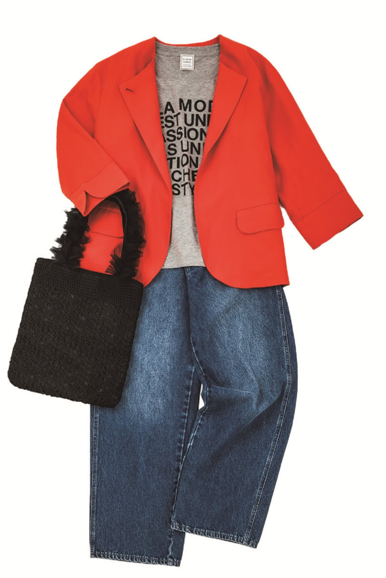 ハリスのジャケットの着まわしコーデ