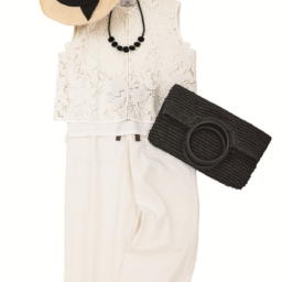 ハリスのレーストップスの着まわしコーデ