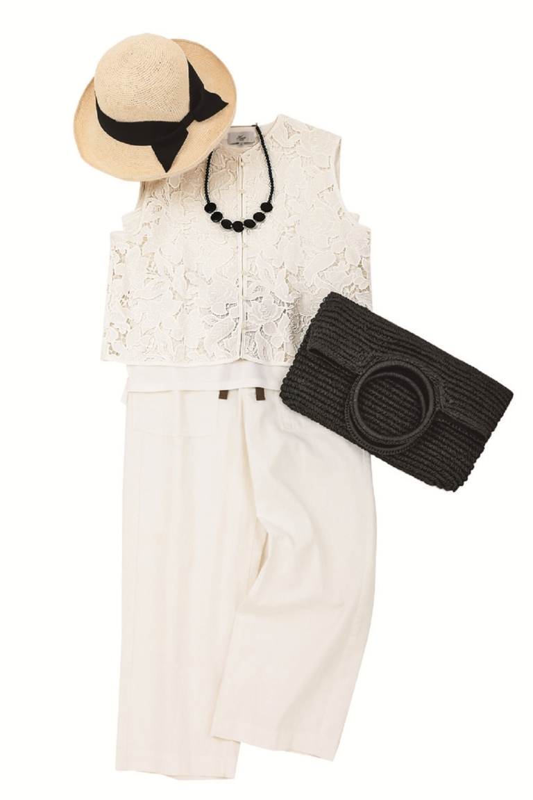 ハリスのレーストップスの着まわしコーデ