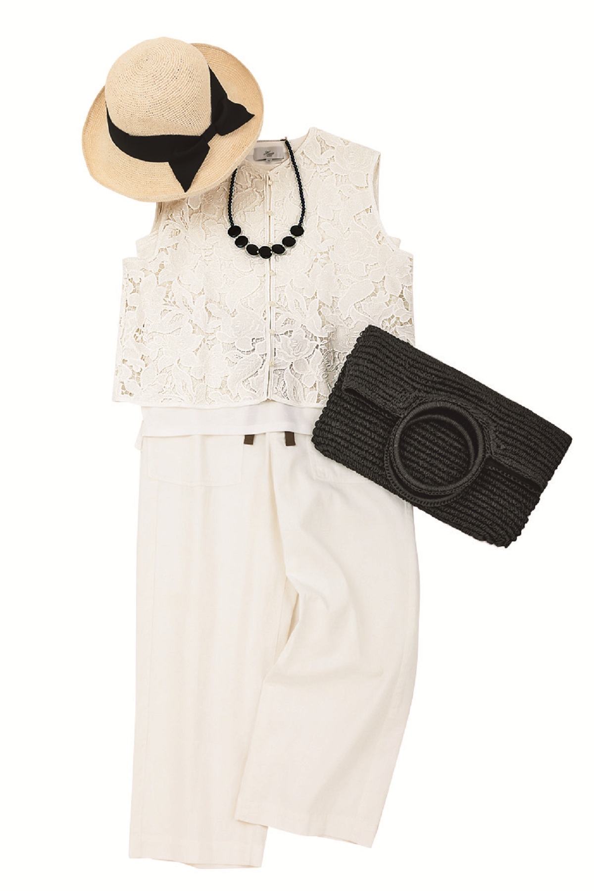 ハリスのレーストップスの着まわしコーデ