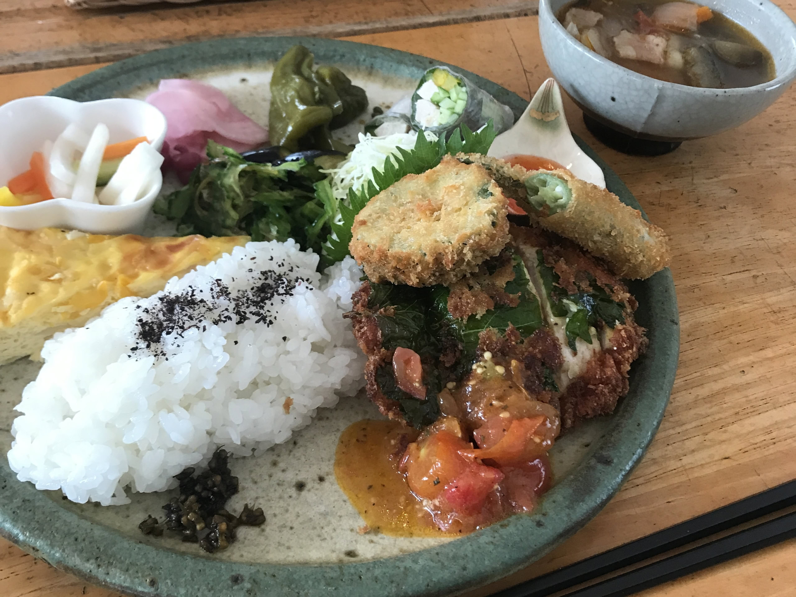 益子陶器市　ヒジノワカフェ　ランチ