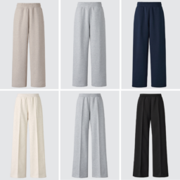 スウェットストレートパンツ、スウェットワイドパンツ 各￥3,990→￥2,990（4/24(金)〜4/30(木)）／ユニクロ