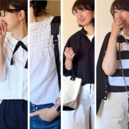 【第3位】【50代ファッション】「ユニクロ」「GU」の白パンツが大活躍！50代が洒落見えするモノトーンコーデのポイント