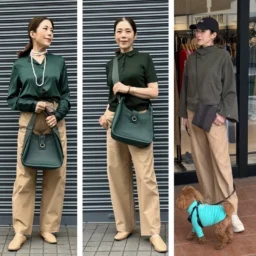 【第2位】【60代ファッション】この春頼れる「ユニクロ」のバレルレッグパンツで愛犬と「三井アウトレットパークジャズドリーム長島」へ