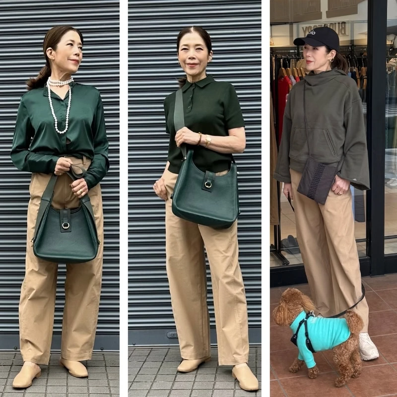 【第2位】【60代ファッション】この春頼れる「ユニクロ」のバレルレッグパンツで愛犬と「三井アウトレットパークジャズドリーム長島」へ