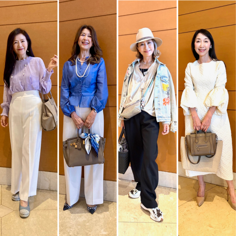 【第5位】【〈恵比寿〉50・60代スナップ】ファッションと美のプロの私服まとめ!大人の華やぎコーデはアクセサリー、スカーフ、シューズにこだわる