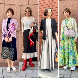 【第3位】【50・60代スナップ】初夏の大人はスカートが似合う！ワンピースやプリーツ、タイトスカートで女性らしく品よく