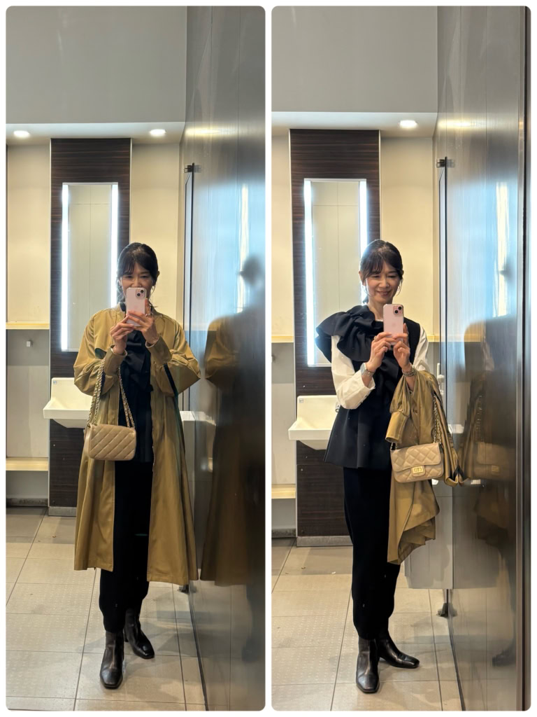 pants : saqui、bag : allureville、shoes : fabiorusconi、coat : PLUS OTO.HA