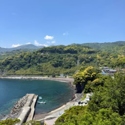 チェックインから夕暮れにかけての景色