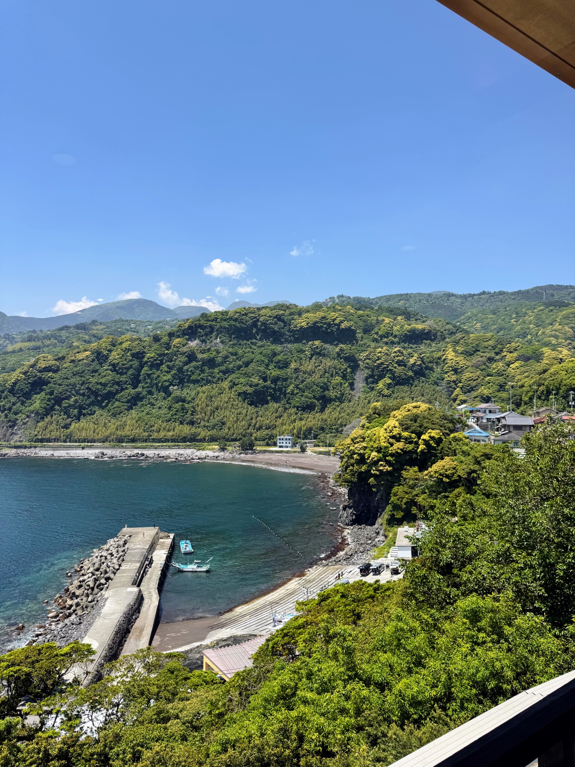 チェックインから夕暮れにかけての景色