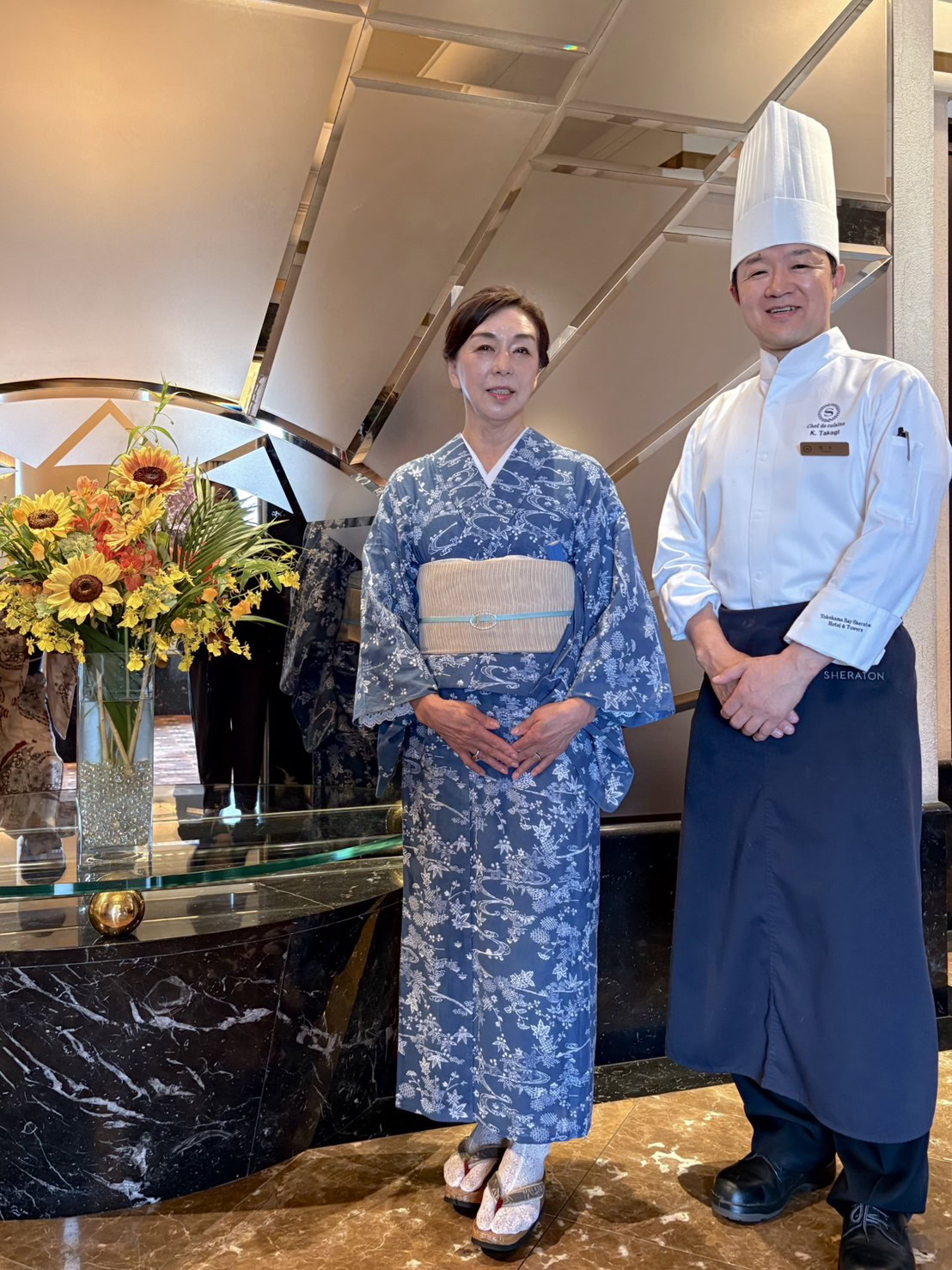 料理長高木浩平シェフさまとのツーショット