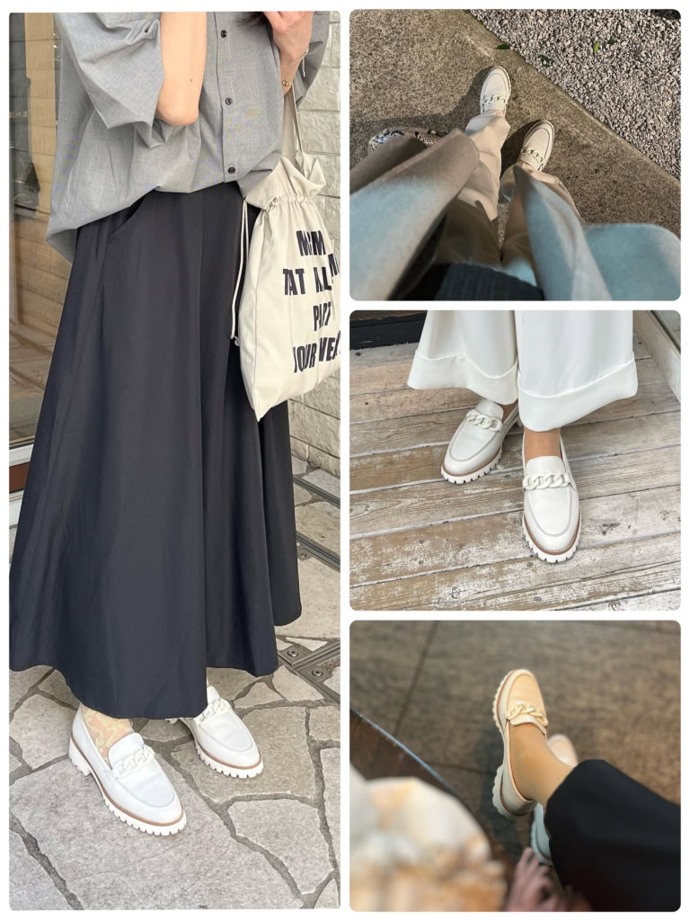 白のローファー