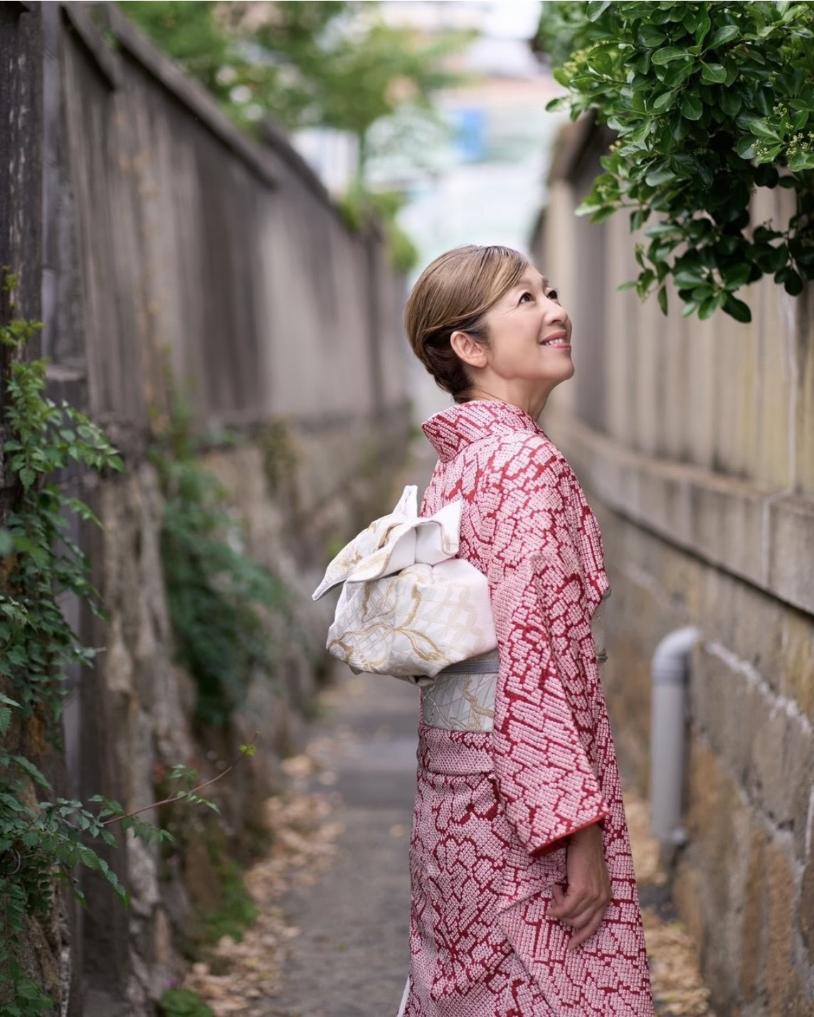 還暦のお祝いに振袖で記念撮影