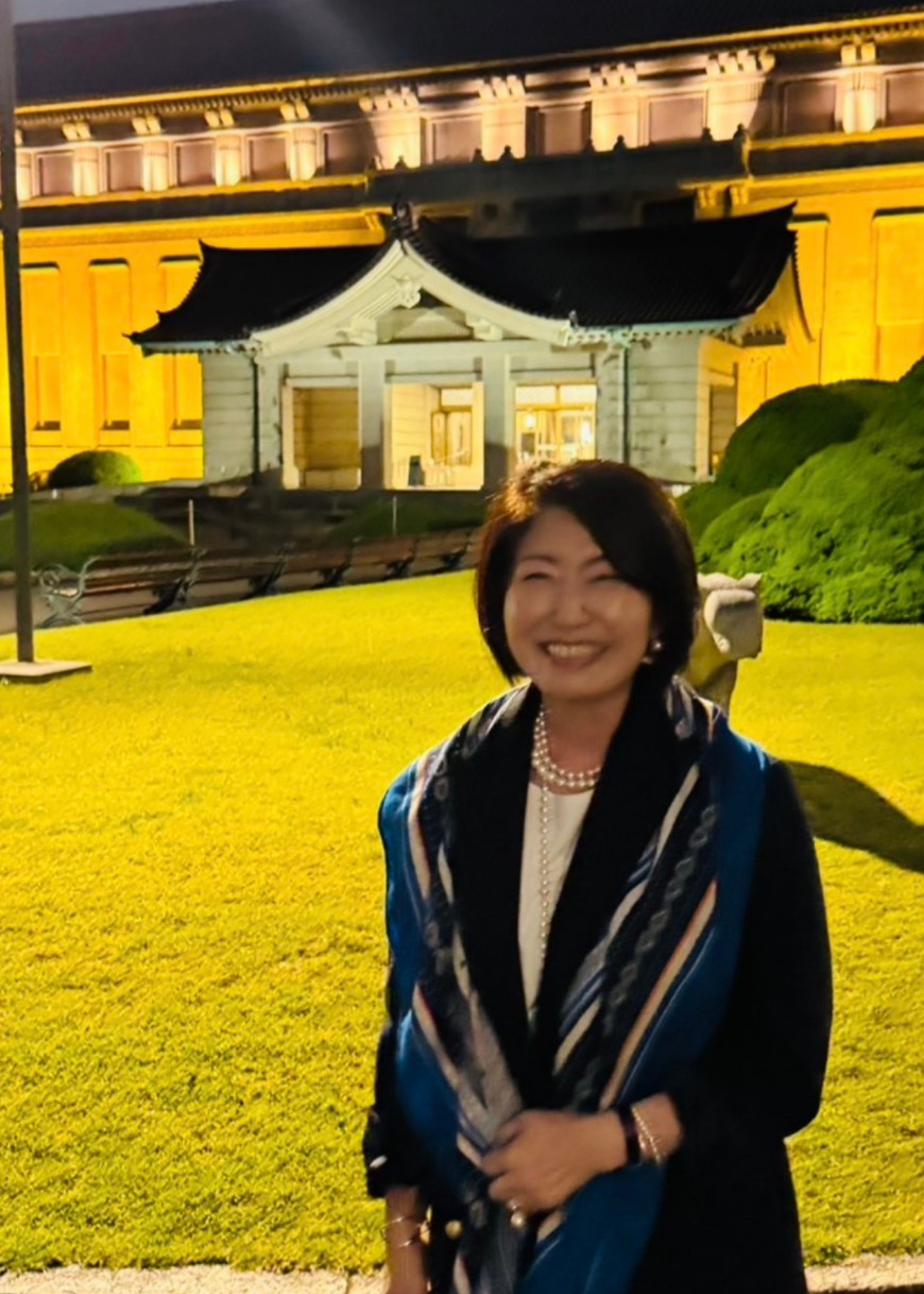 東京国立博物館で記念撮影