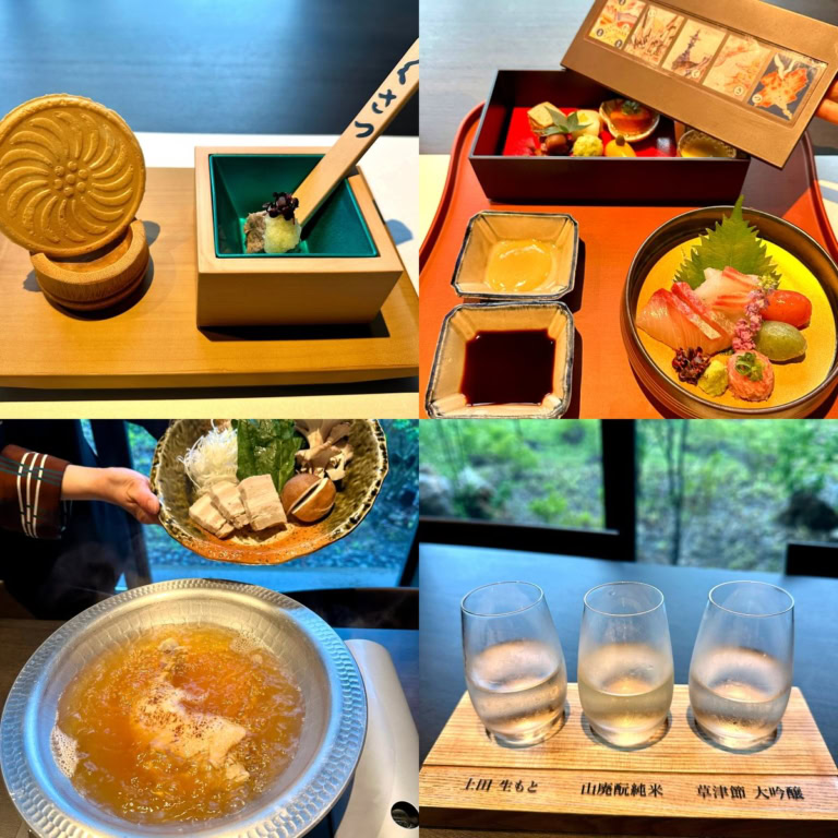 界草津の夕食、上州会席
