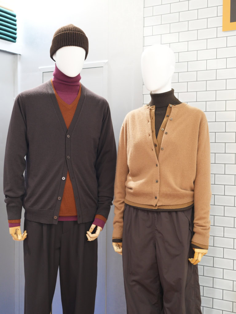 ユニクロ26aw展示会レポート_ニットのレイヤードテクニック