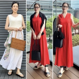 7月24日投稿の【60代夏のスタイルアップコーデ】
