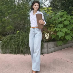 Shirts … FRANK&EILEEN、Denim … CITIZENS OF HUMANITY、Belt … CELINE、Shoes … MAXMARA、Bag … STUDIO CHERIE