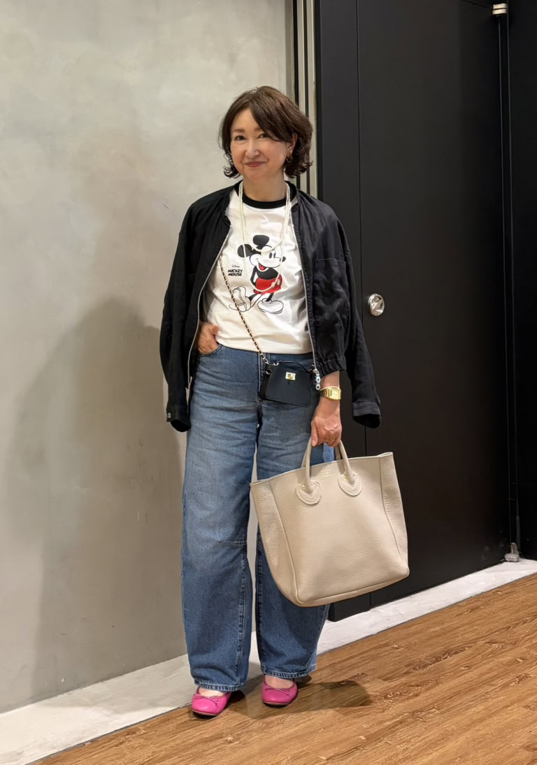 ミッキーのTシャツコーデ