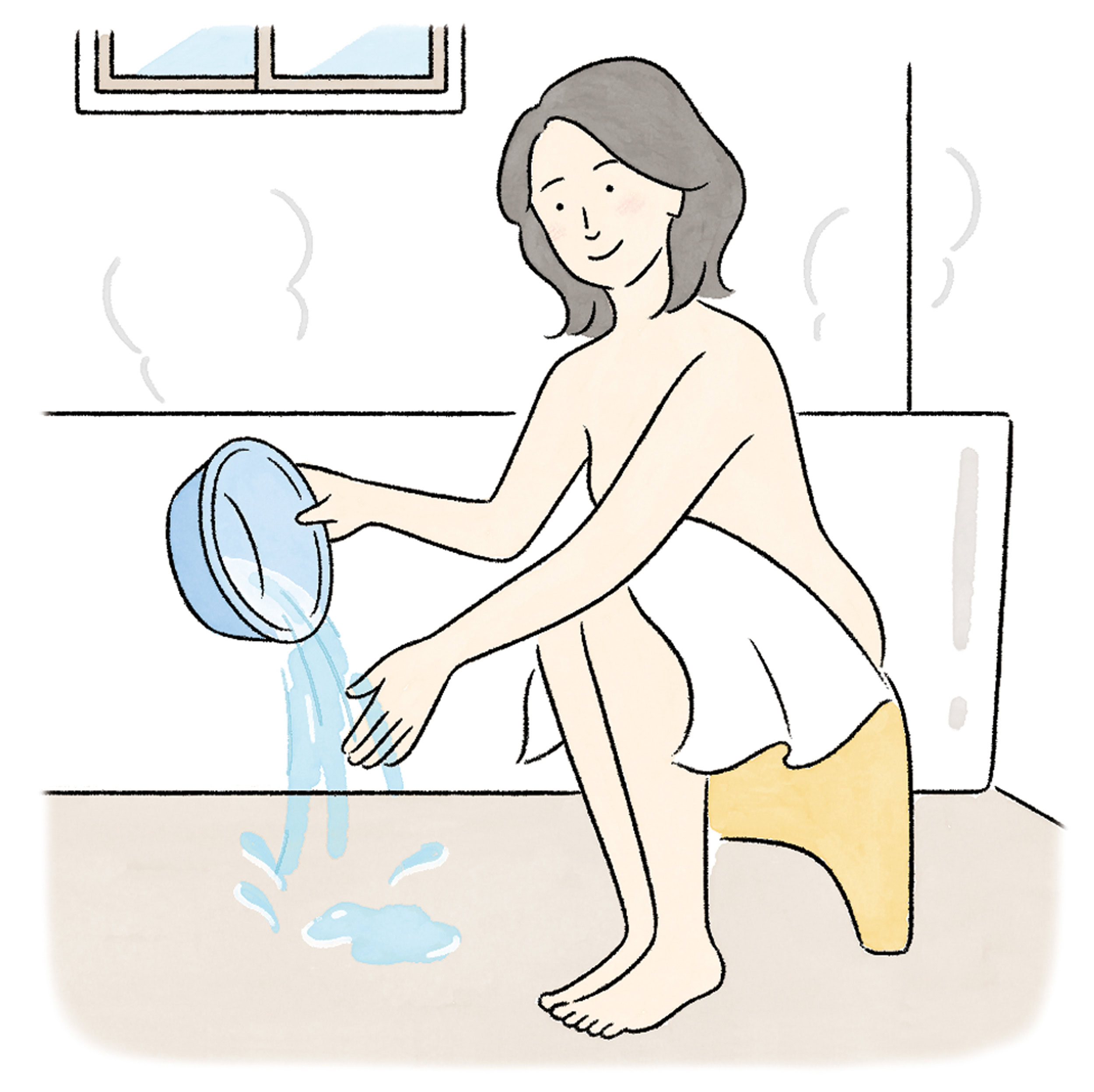 【2】手コップ1杯（200～300㎖）の水分を摂る