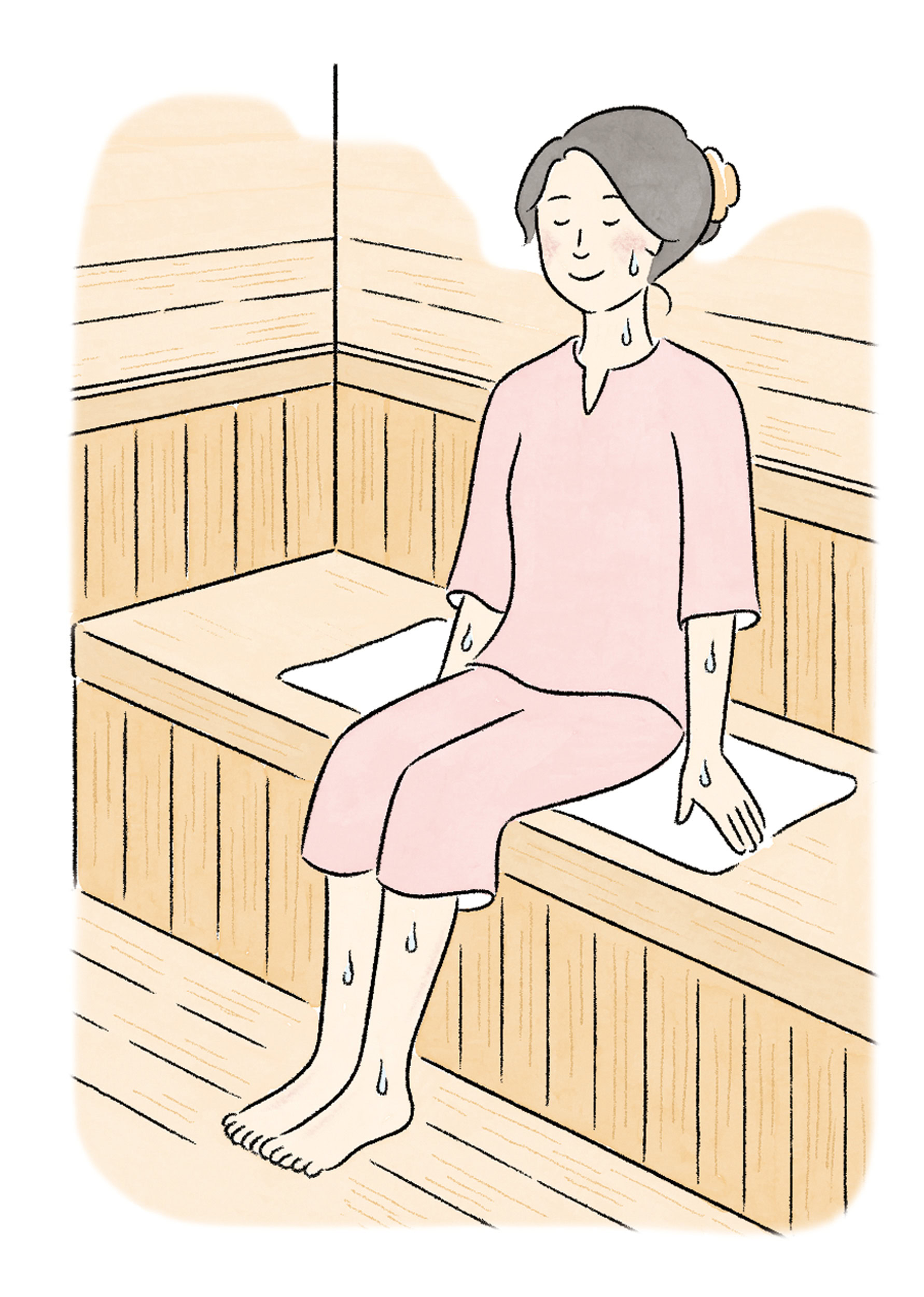サウナ大好き！ 体が温まるから健康にもきっといいはず！はOK