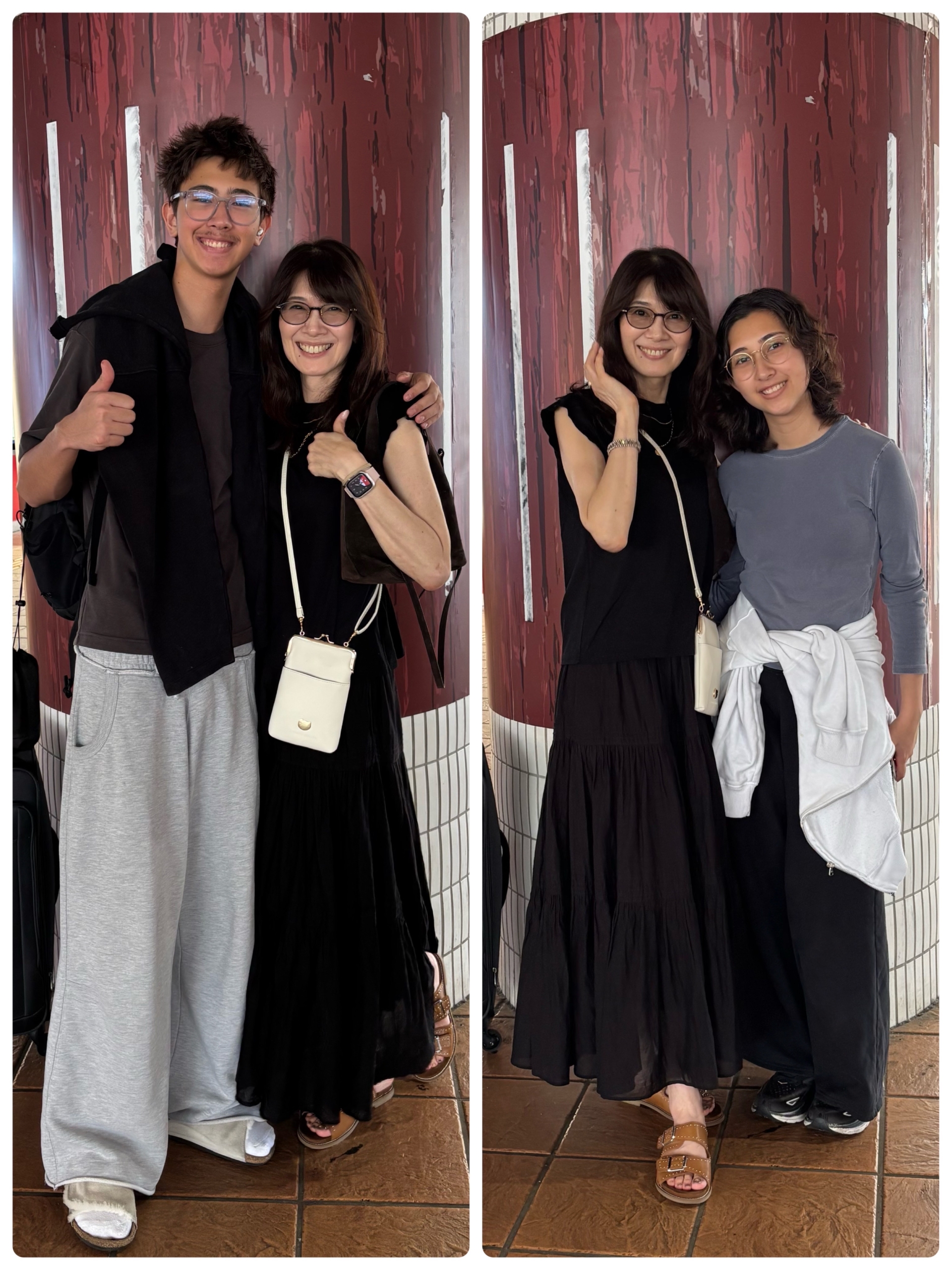 姪御さんと甥御さんがマイアミに戻る日の写真
