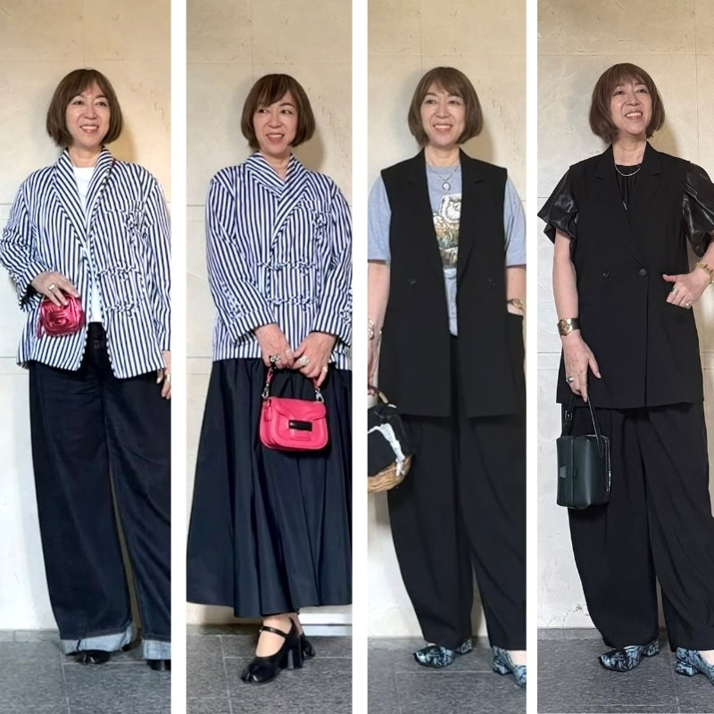 【60代ファッション】普段着を少しだけ華やかに！夏のお出かけコーディネート