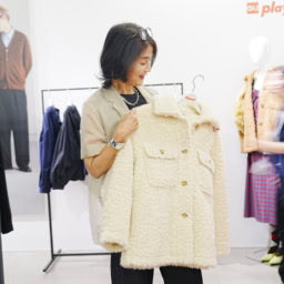 GU試着会_フラッフィーボアCPOジャケット/PF オフホワイト¥4,990をチェック