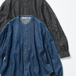 ユニクロアンドコントワー・デ・コトニエ「デニムブラウス」¥3,990