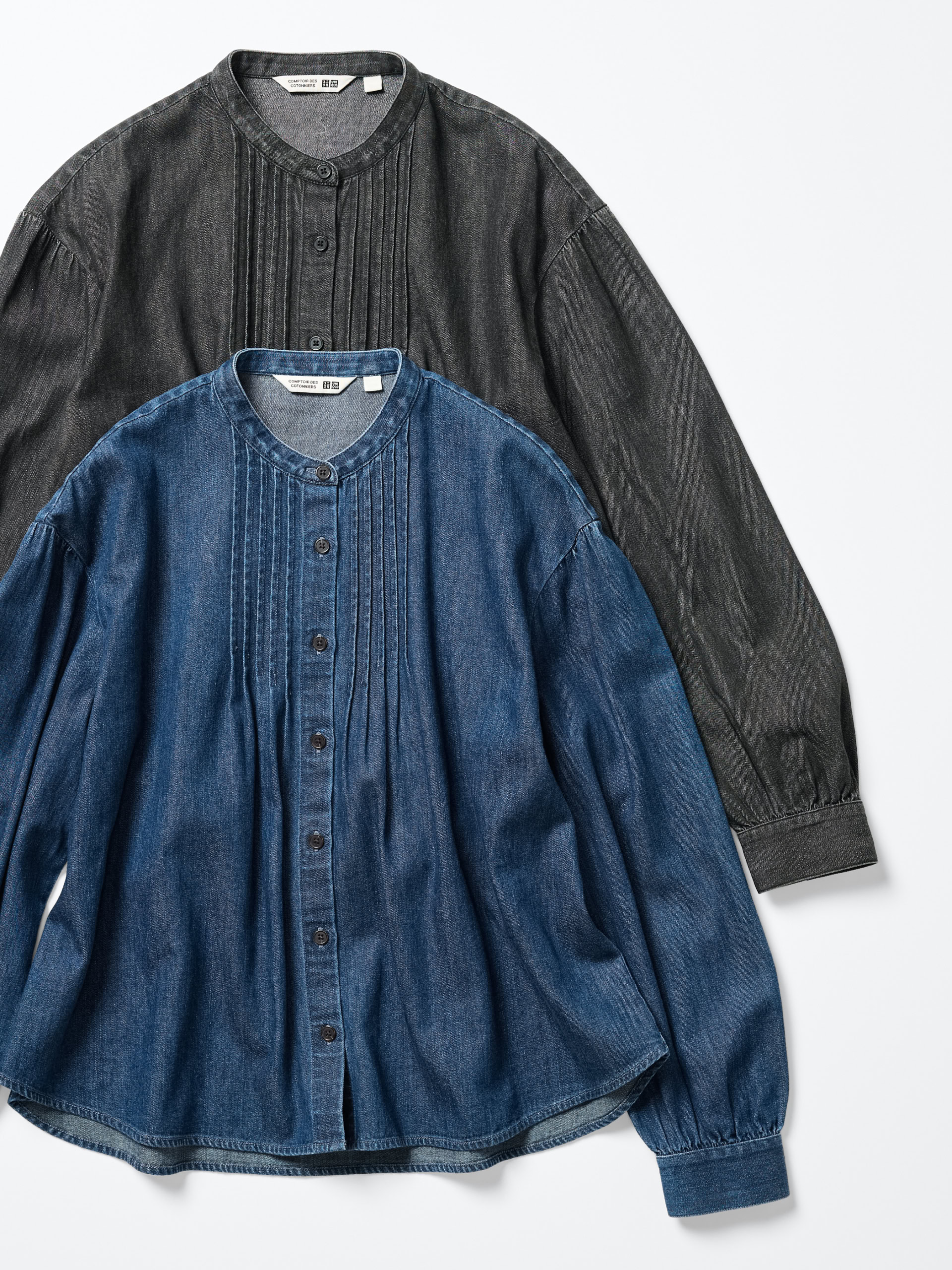 ユニクロアンドコントワー・デ・コトニエ「デニムブラウス」¥3,990