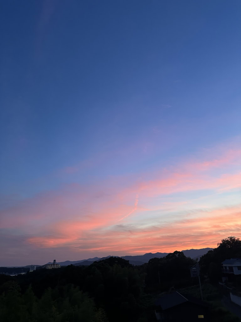 ピンクの夕焼け