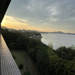 朝焼けの浜名湖