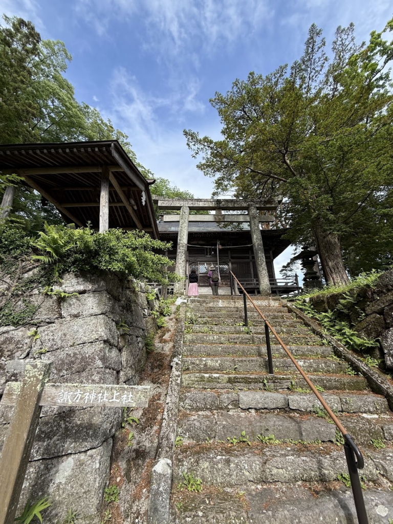 湖のほとりにある神社で。