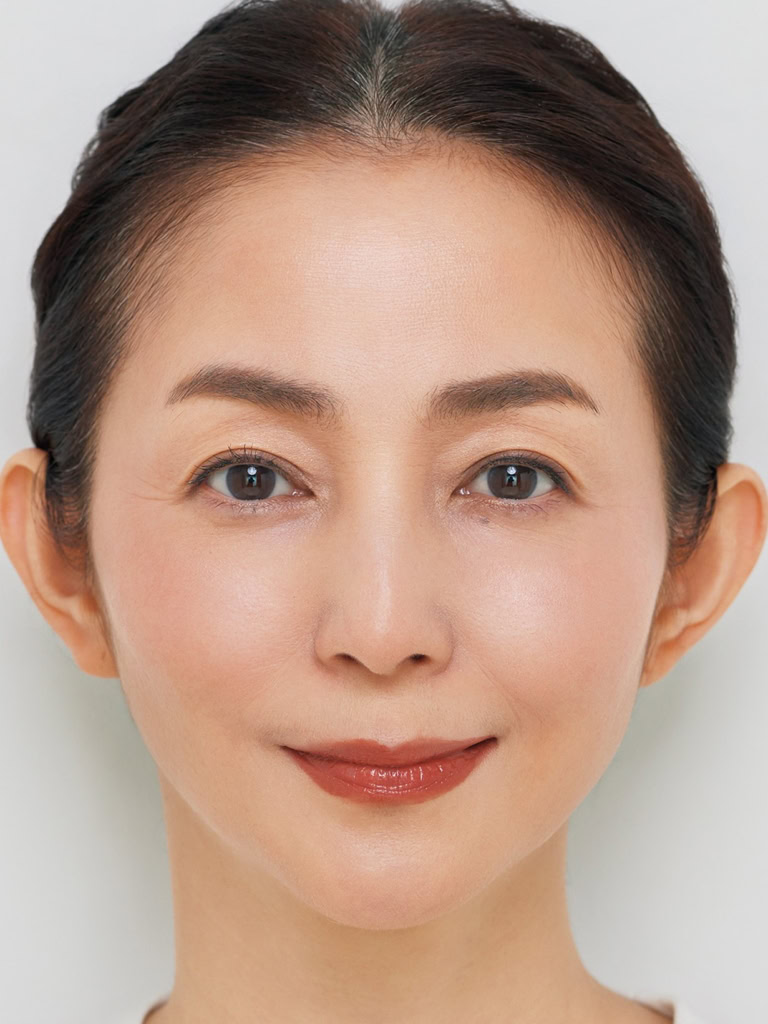 下まぶたラメなしのメイク